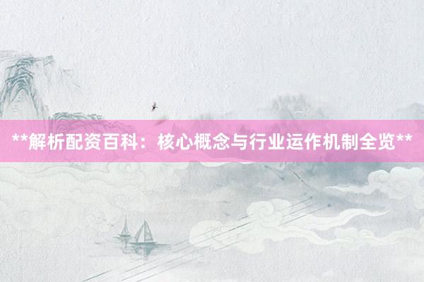 **解析配资百科：核心概念与行业运作机制全览**
