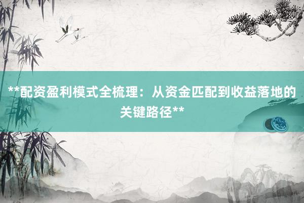 **配资盈利模式全梳理：从资金匹配到收益落地的关键路径**