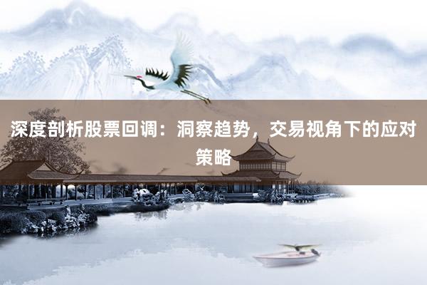 深度剖析股票回调：洞察趋势，交易视角下的应对策略