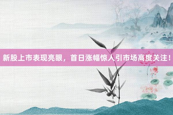 新股上市表现亮眼，首日涨幅惊人引市场高度关注！