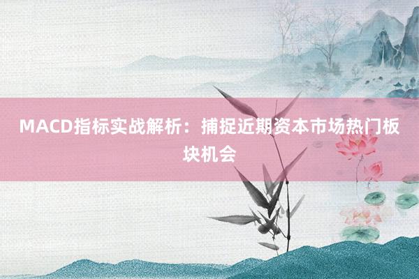 MACD指标实战解析：捕捉近期资本市场热门板块机会