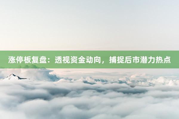 涨停板复盘：透视资金动向，捕捉后市潜力热点