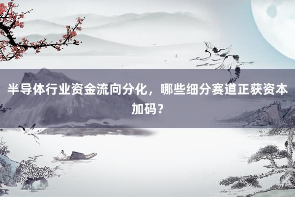 半导体行业资金流向分化，哪些细分赛道正获资本加码？