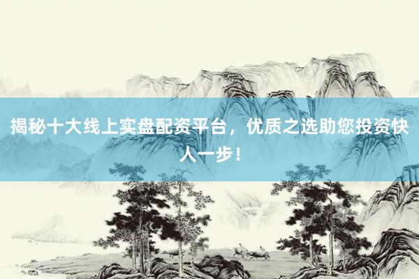 揭秘十大线上实盘配资平台，优质之选助您投资快人一步！