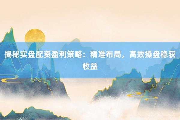 揭秘实盘配资盈利策略：精准布局，高效操盘稳获收益